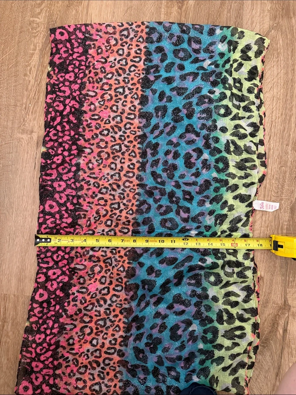 Justice Girl’s Multicolor Sparkly Leopard Print Infinity Scarf